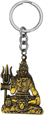 AFH Lord Shiva Mahadev Religious Bronze Gifting Keychain for Men and Women Key Chain