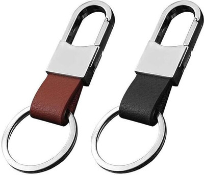 Lockhouse Fancy Soft Leather Car Keychain Holder (Pack of 2) Key Chain