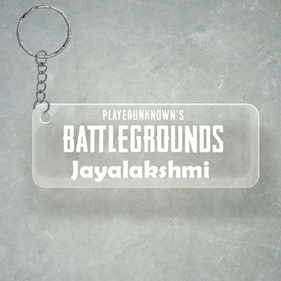 SY Gifts PUBG Design With Jayalakshmi Name Key Chain