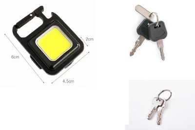 JBM ENTERPRISE Rechargeable LED keychain with a bottle opener and a magnetic COB key chain*2 Key Chain