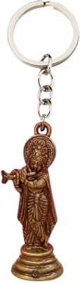 BLESSINGS Flute Krishna Bronze Effect Plastic Key Chain
