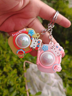 OFM Hello Kitty Lightning Camera Keychain for Car, Bike, Home Keys, Student Bag Key Chain