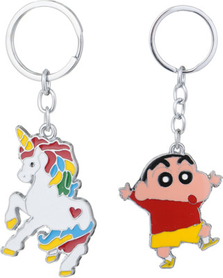 twilight shine Cute Unicorn and Shinchan Key Chain