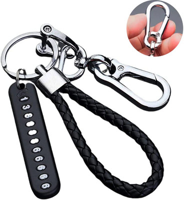 SOKT Anti-Lost Car Keychains With Phone Number Tag Metal Keychain Key Chain