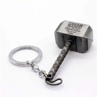 GIKH KeyChain_Thor Hammer Marvel Avenger Superhero (Silver) Key Chain