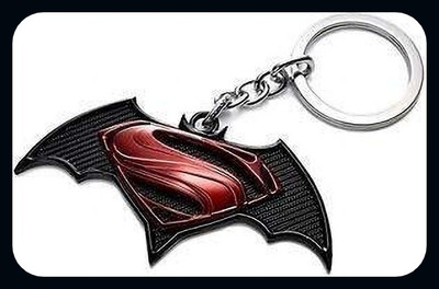 Meeko.com Batman Vs Superman Logo Metal Keychain Keyrings for Bike-A Key Chain
