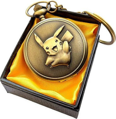 BBG NEW_Pikachu premium quality metal pocket watch keychain for men & woman Key Chain