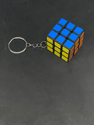 sky enterprises Cubes 3x3 High Speed Sticker Less Magic Puzzle Cube Game Toy Keychain Key Chain