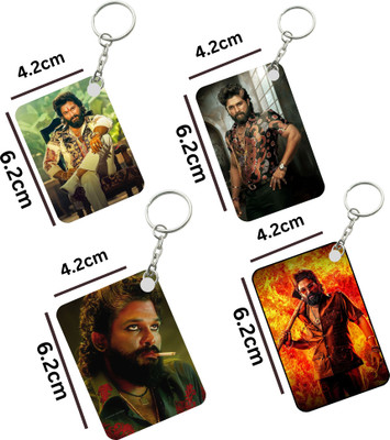 DFLEXPRINTS puspha keychain wooden ( pack of 4) Key Chain