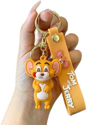 Mr. Auen Cartoon Jerry Keychain 3D Silicone Keychain For Girls & Boys Key Chain Key Chain