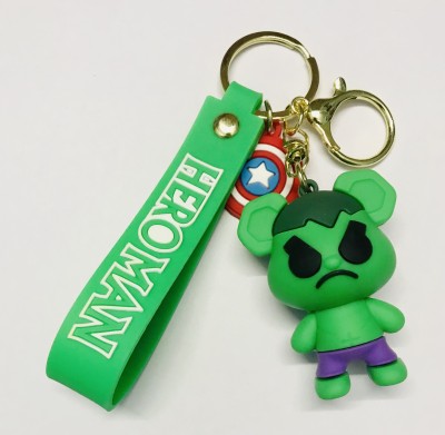 Shop Grab Hulk Mickey Mouse Theme Cute Bear Keychain Comes with Long Ribbon and Hook Key Chain