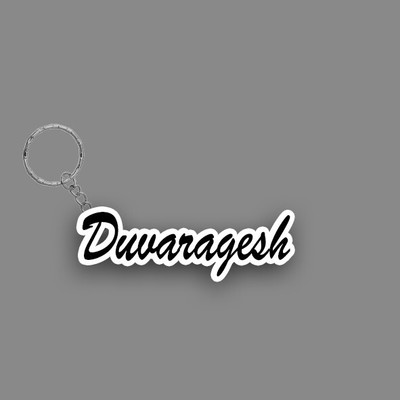SY Gifts SYG Duvaragesh Name Keychain White And Black Key Chain