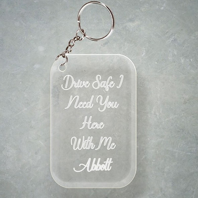SY Gifts D2 Drive Safe Keychain With Abbott Name Key Chain