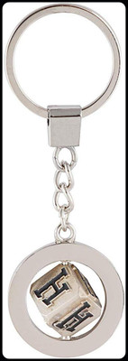 gtrp Trendy-Rotating Type H Letter/Alphabet Metallic Key Chain Key Chain