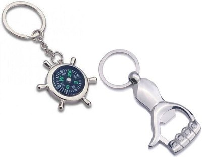 GIKH KeyChain_Compass Handshape Bottle Opener Keyholder Key Chain