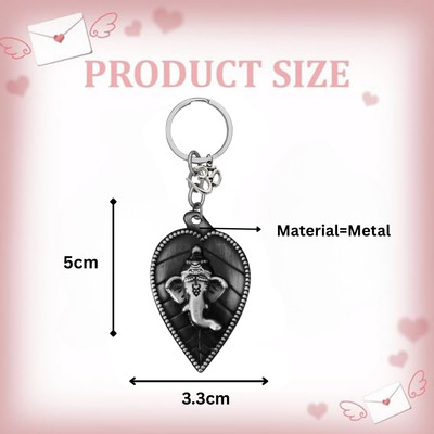 M Men Style Lord Ganesha Om Metal Key Ring – Keychain for CarBike & OfficeSkey616-594 Key Chain