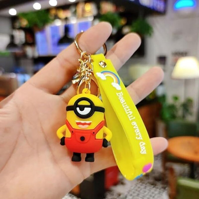Abhinandan Decors Funny yellow big eye keychain Key Chain