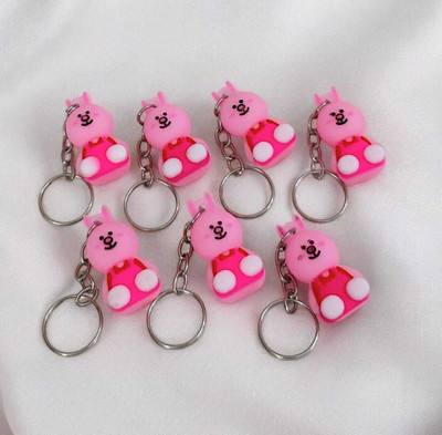 AMANVANI 3D Cartoon Bunny Silicone Keychain For Girls And Boys Return Gift For Kids Key Chain