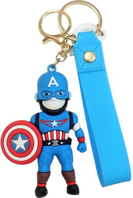 PEARLISH Captain America 3D Keychain Key Chain