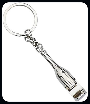 BBG BBG_Designer Bottle Opener Keychain (Silver) Key Ring and-A Key Chain