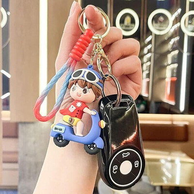 gtrp Red Bike Girl Cute 3D Silicon Cartoon 05-New6 Key Chain