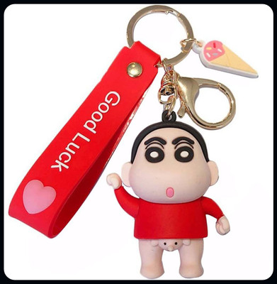 gtrp Cute Shinchan 3D Keychain With Charm.(Red).-A Key Chain