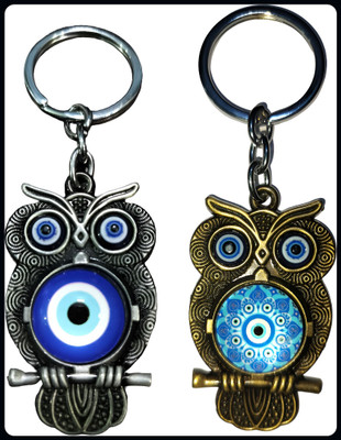 MAG BEE Evil Eye Proection (Design-4 & Design-13)po 2 for Car Bike-Premium Key Chain