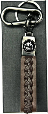 FLAMBE New herobike Brown Cross Design Belt Keychain Key Chain