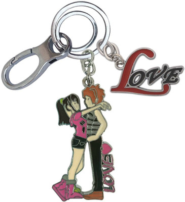 HANDSOME ISK Beautiful Romantic Couple With Love Locking Lock Key Chain