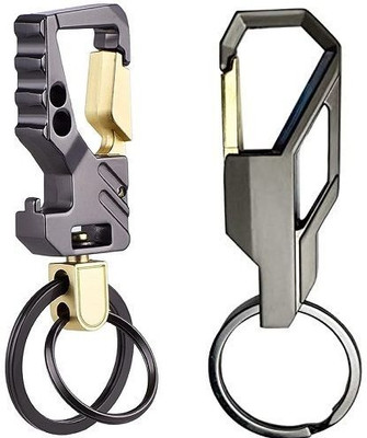 Jainzon 2 PCs Metal Hook Keychain Keyring Bottle Opener For Men Women Car Bike-S265 Key Chain
