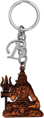 M Men Style Lord Shiv Shankar Mahadev Bholenath Initial Letter Alphabet - B SKey2022394 Key Chain