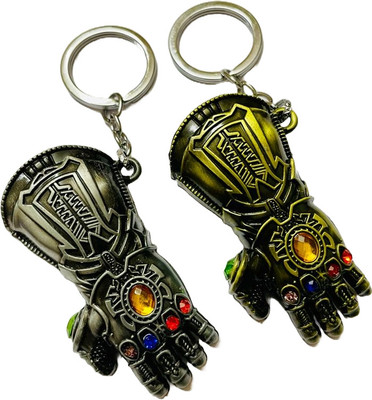 GKM Avengers Thanos Handd with Infinity stones combo set keychain Key Chain