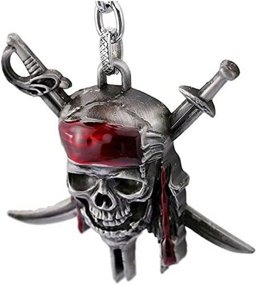Meeko.com Pirates Of The Caribbean Skull Metal Keychain Key Chain Key Chain