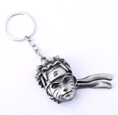 SHRI JI Naruto face Keychain for Anime fans SILVER Key Chain