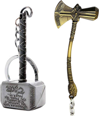 ANK Bride Hub Thor Hammer & Axe Keychain Fancy, Attractive & Antique Key Chain