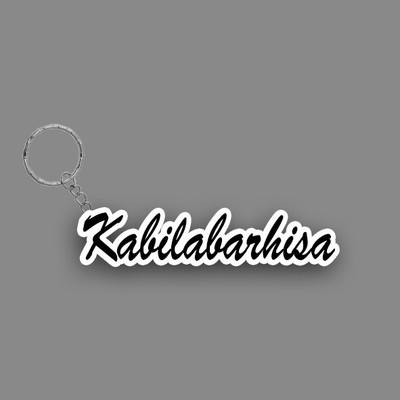 SY Gifts SYG Kabilabarhisa Name Keychain White And Black Key Chain