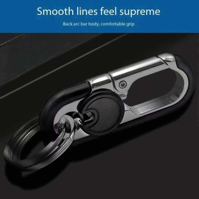 ADL PASSION Keychain Heavy Duty Dual Split Snap Lock Holder Double Spring Key Accessories Key Chain