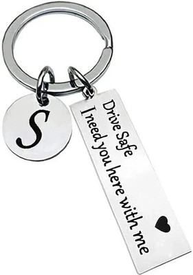 Myurawells S Letter Drive Safe Keychain For boyfriend And Surprise Gift Bike keychain Key Chain