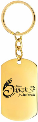 M Men Style Lord Ganesha Stainless Steel Key Ring – Keychain for Car:: Bike & SKey2025581 Key Chain