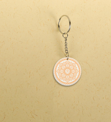 Special Trend Hub Mystical Mandala: Printed Round Keychains Pack of 2 Key Chain