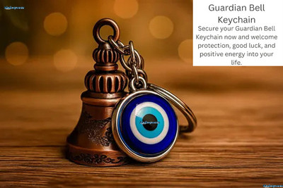 ShopTop Good Luck Guardian Bell with evil eye Key Chain for men and women 01MOL Key Chain