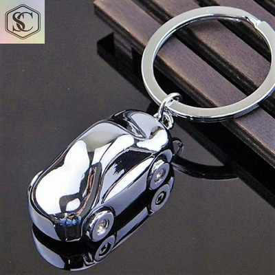 Sahib Collection Trending Sports Car Metal Keychain Silver for Men Women Key Chain