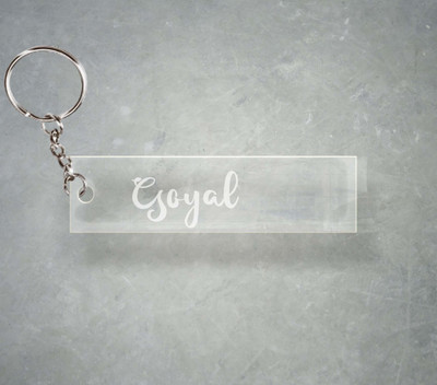 SY Gifts Goyal Name Transparent Engraving Keychain F1 440 Key Chain