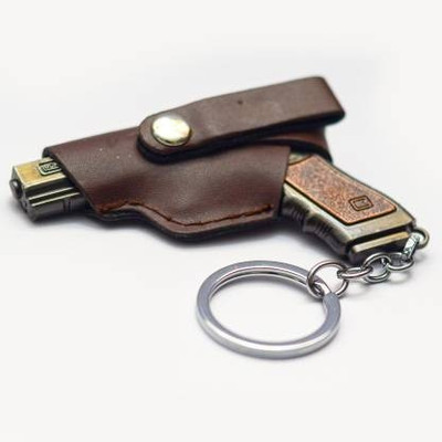 hurrio tactical Defender Metal Gun Keychain with Holster Key Chain Key Chain
