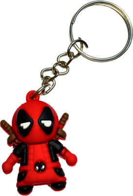 Weeb Corner Deadpool PVC Bike Keychain – Soft Rubber Superhero Keyring for Marvel Fans Key Chain