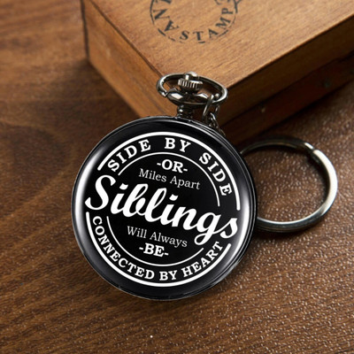 GT Gala Time Pocketwatch keyachain Creative Rakshabandan Gift(Unique Gift)Miles Apart Sibling Key Chain