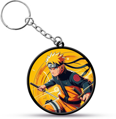 VINODHANA Anime Keychain / Anime Round Shape Front and back Printed Key Chain