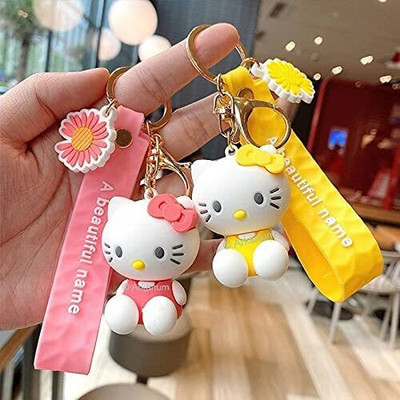gtrp keychain-Hello Kitty with Hook & Strap Pack Of 2 Key Chain