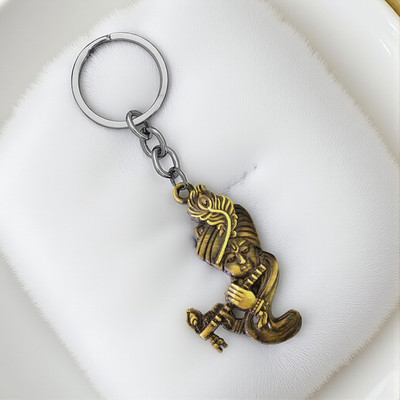 The Men Gift Krishna Metal Keychain Divine Flute Playing Design Key Ring ShivKey2025500 Key Chain