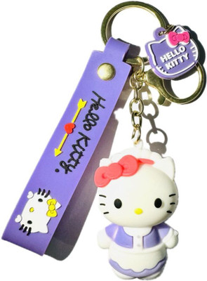 SHRI JI Hello Kitty in Purple dress Keychain with Hello Kitty Charm & Strap Key Chain